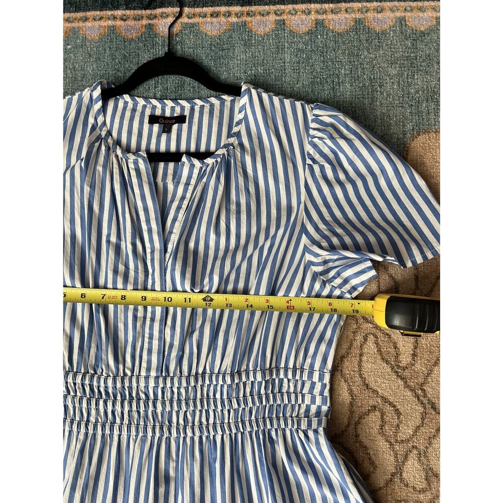 Quince Blue and White Striped Maxi Dress - Picture 12 of 13